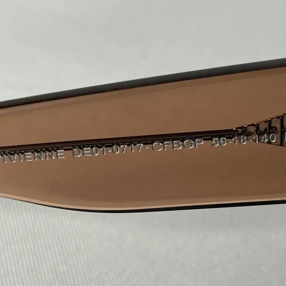 DIFF Eyewear Vivienne Sunglasses CFBGP Brown Gradient 56-18-140 w/ Case